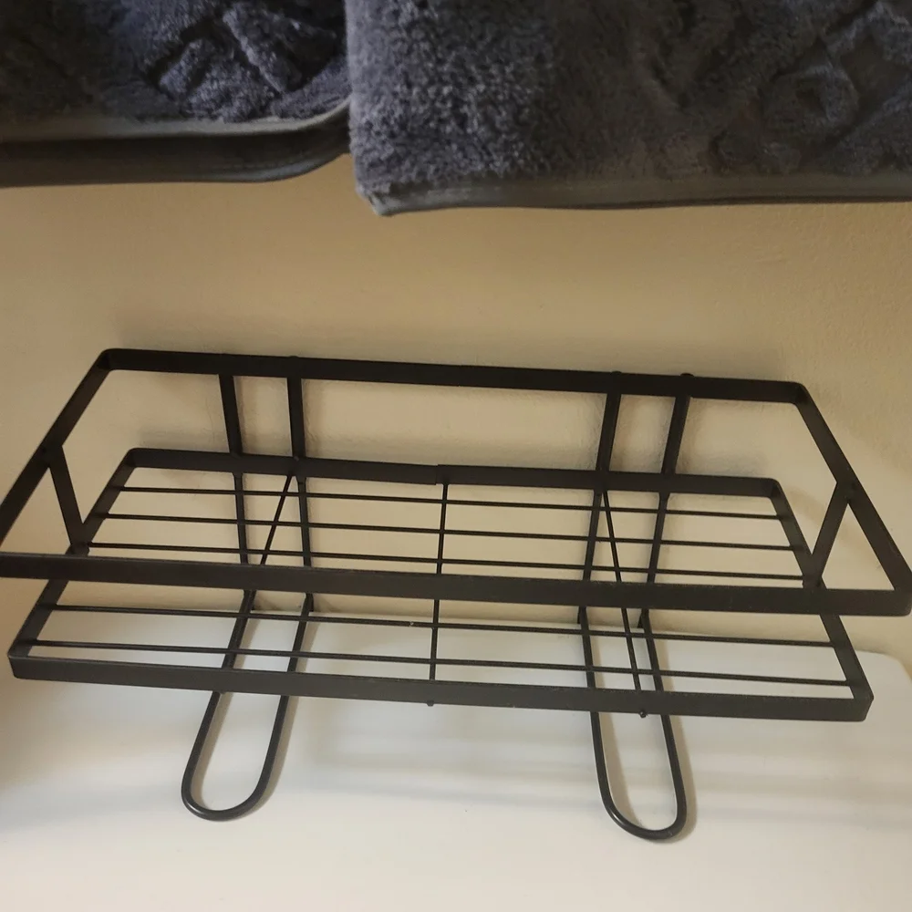 Black Metal Bathroom Shelf